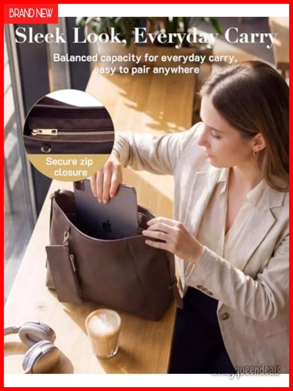PU Leather Hobo Bag Crossbody Shoulder Tote with Detachable Pouch